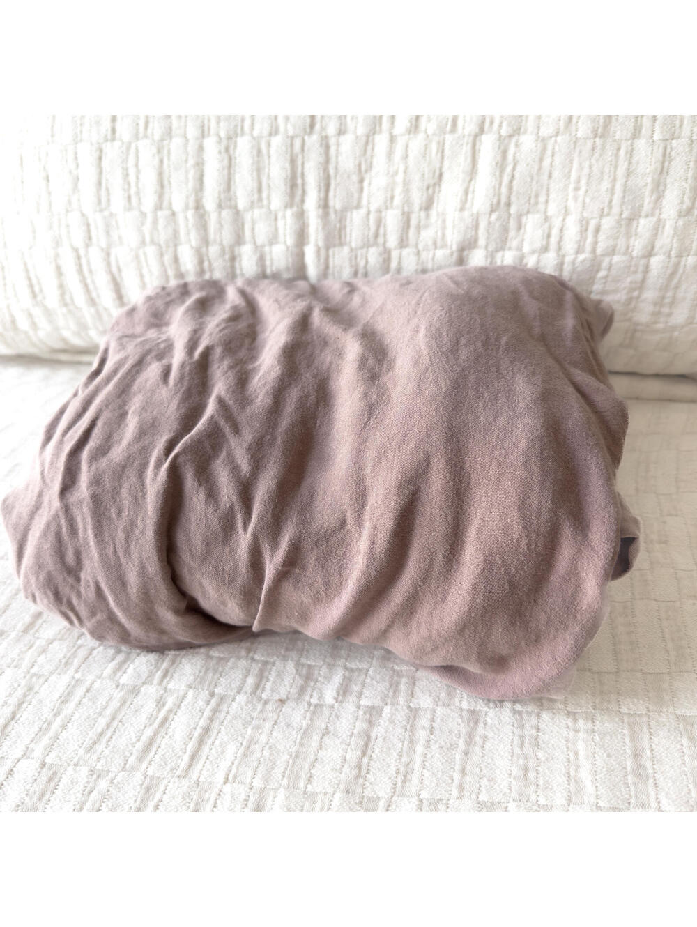 Parachute Dusty Mauve Linen Tencil King Fitted Sheet